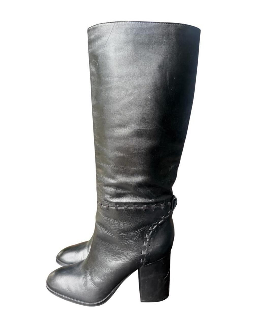 Tory Burch Contraire Knee HIgh Black Leather Boot Women size 10